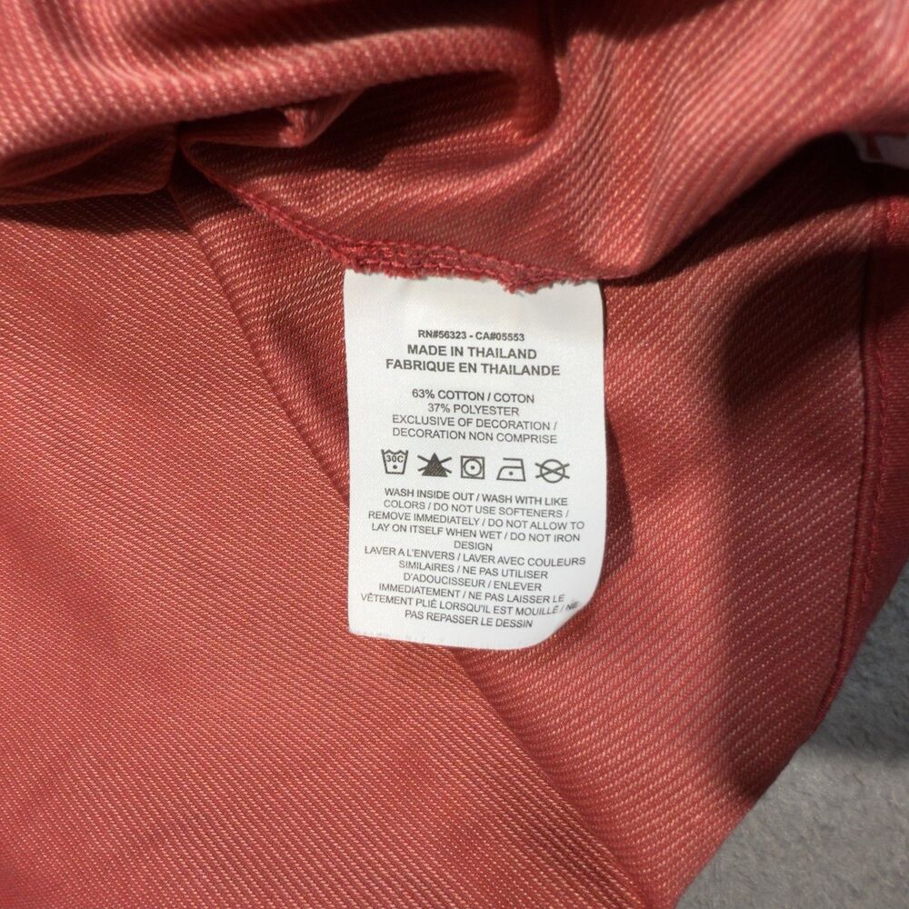Nike Dri-Fit Golf Polo Shirt Mens M Heather Red Standard Fit SS Pocket Logo - Picture 9 of 9